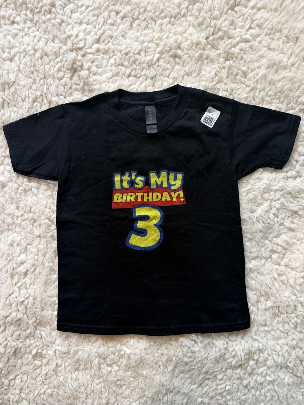 NWT Kids 3rd Birthday Shirt Black - Youth XS - $17 Retail